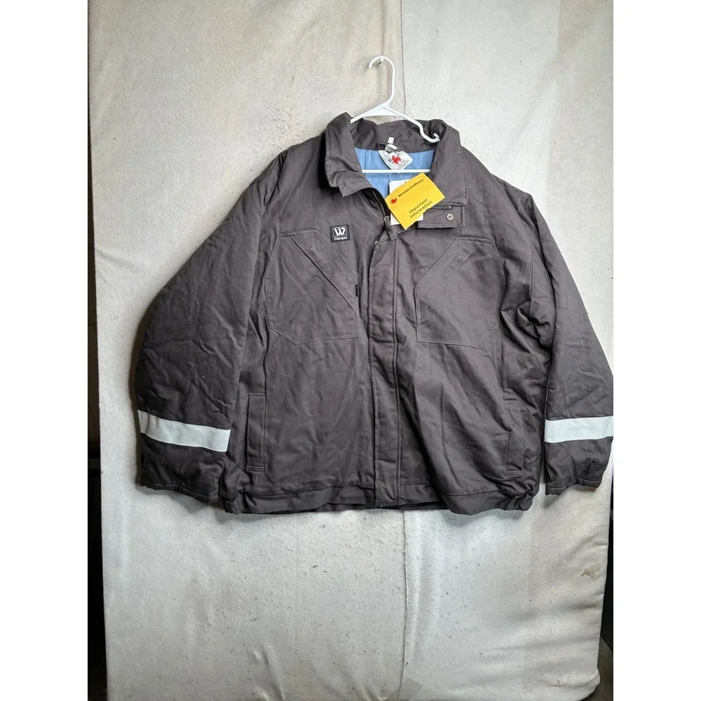 Wenaas Antiflame FR Jacket Mens 4XL Gray HRC 2 NFPA 70E Flame Resistant Workwear